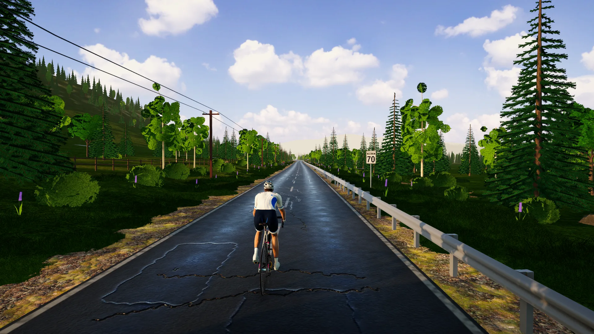 Une route au matin dans FORGE Ride