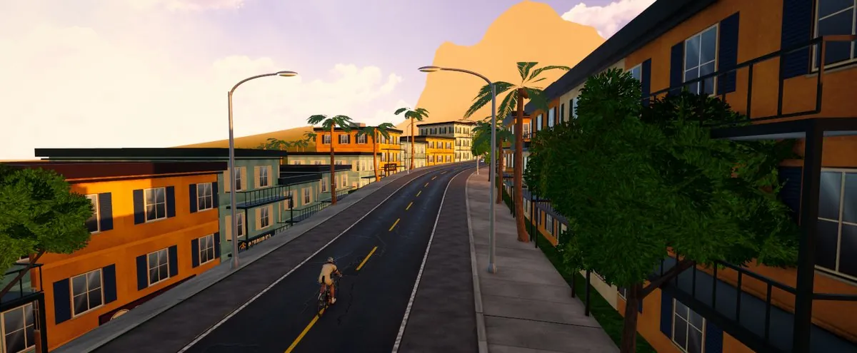 La route des plages de Rio de Janeiro, entre palmiers et maisons colorées, dans FORGE Ride