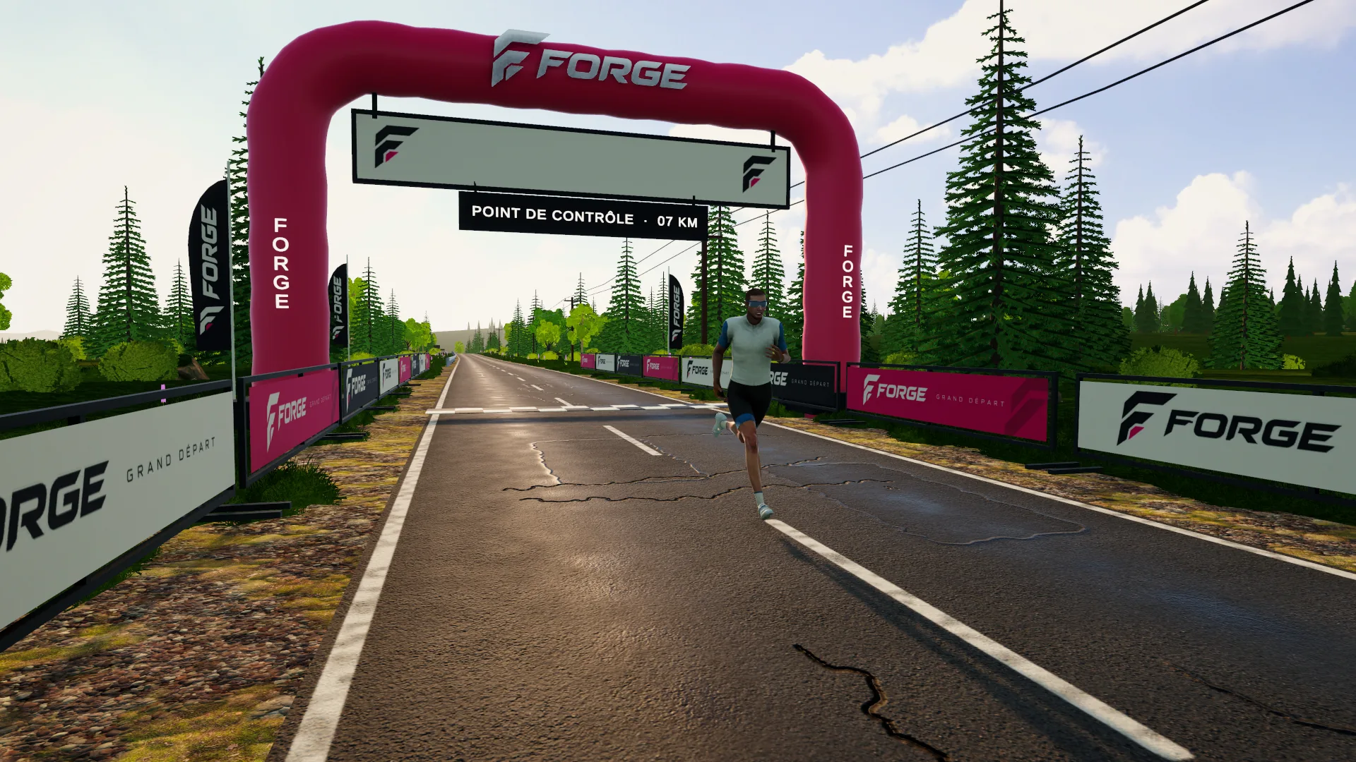 Le coureur de FORGE Run dans Charlevoix