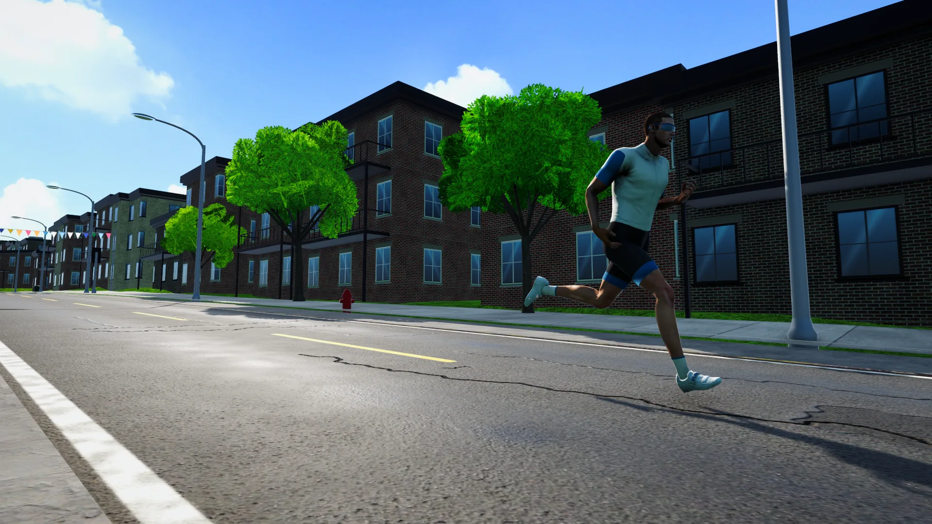 Le coureur de FORGE Run dans une rue de Montréal